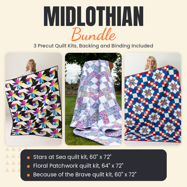 Midlothian Bundle - Stars at Sea, Floral Patchwork and Because of the Brave quilts - photo 1 of 19 - The Fabric Hut