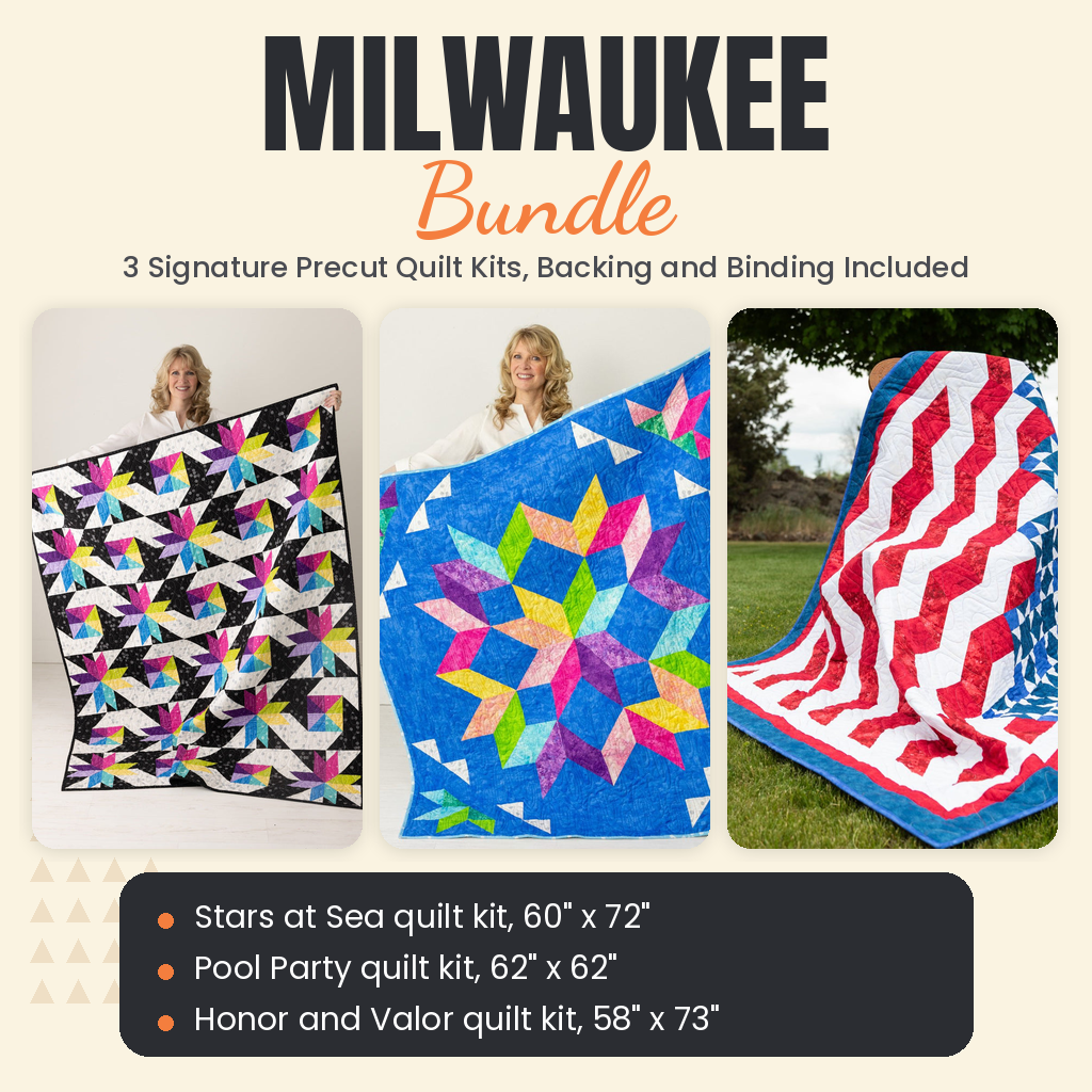 Milwaukee Bundle - Stars at Sea, Pool Party and Honor and Valor quilts - photo 1 of 19 - The Fabric Hut