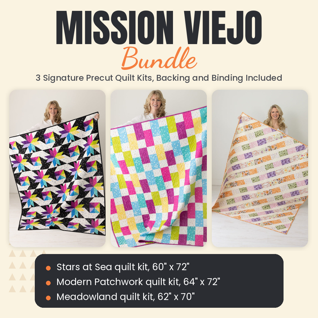 Mission Viejo Bundle - Stars at Sea, Modern Patchwork and Meadowland quilts - photo 1 of 19 - The Fabric Hut