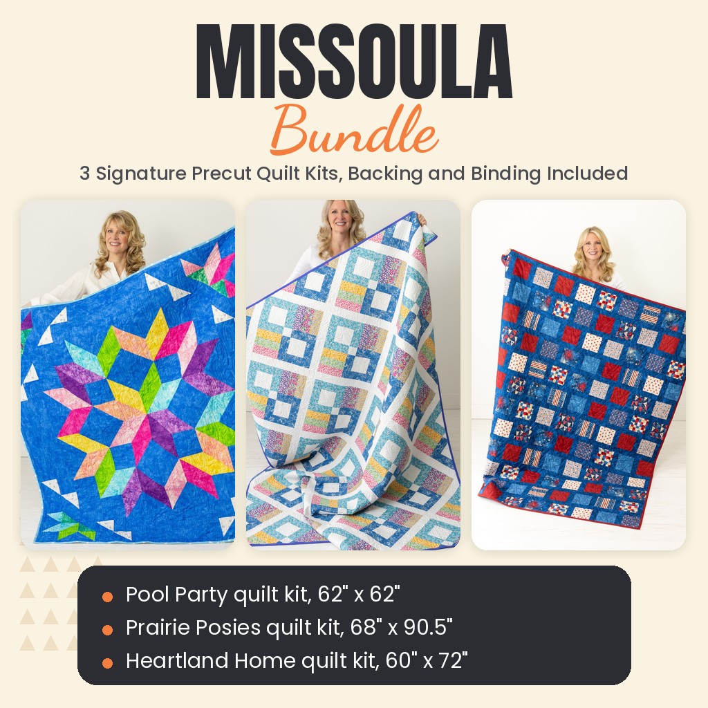 Missoula Bundle - Pool Party, Prairie Posies and Heartland Home quilts - photo 1 of 18 - The Fabric Hut