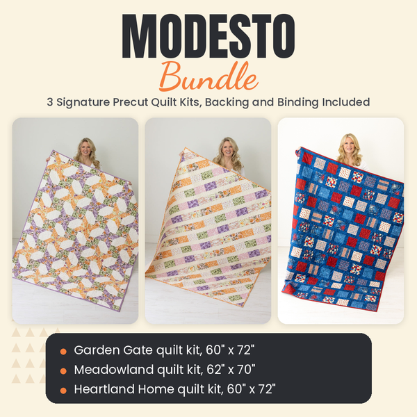 Modesto Bundle - Garden Gate, Meadowland and Heartland Home quilts - photo 1 of 18 - The Fabric Hut