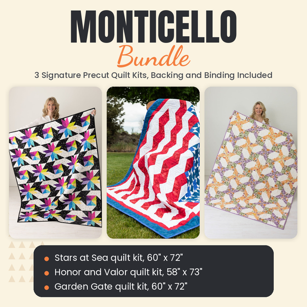 Monticello Bundle - Stars at Sea, Honor and Valor and Garden Gate quilts - photo 1 of 19 - The Fabric Hut