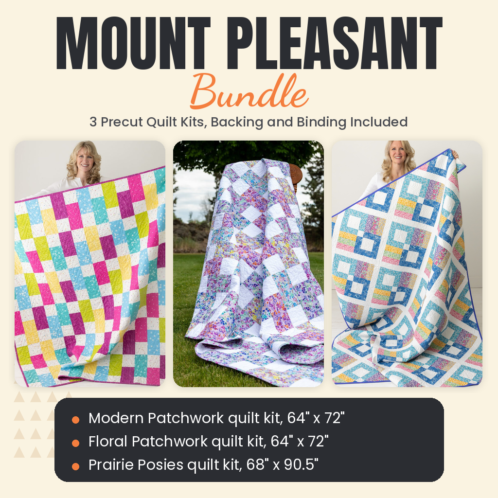 Mount Pleasant Bundle - Modern Patchwork, Floral Patchwork and Prairie Posies quilts - photo 1 of 19 - The Fabric Hut