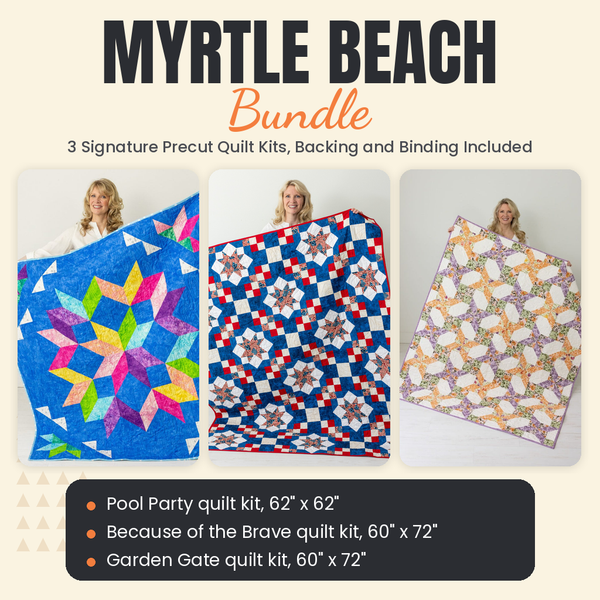 Myrtle Beach Bundle - Pool Party, Because of the Brave and Garden Gate quilts - photo 1 of 19 - The Fabric Hut