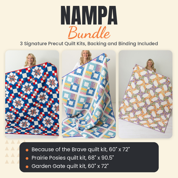 Nampa Bundle - Because of the Brave, Prairie Posies and Garden Gate quilts - photo 1 of 19 - The Fabric Hut