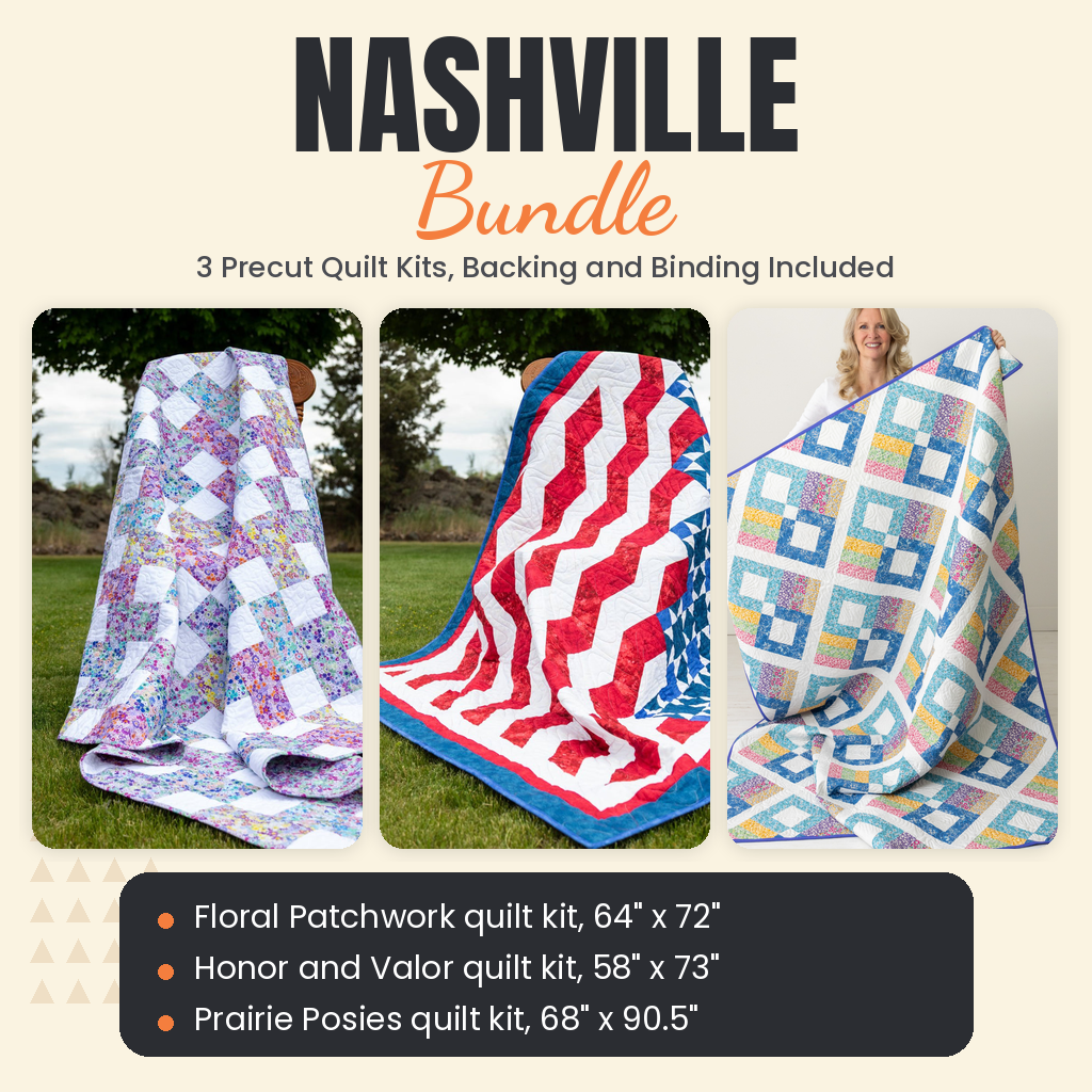 Nashville Bundle - Floral Patchwork, Honor and Valor and Prairie Posies quilts - photo 1 of 19 - The Fabric Hut