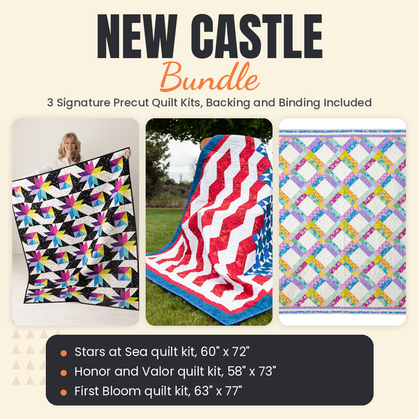 New Castle Bundle - Stars at Sea, Honor and Valor and First Bloom quilts - photo 1 of 19 - The Fabric Hut