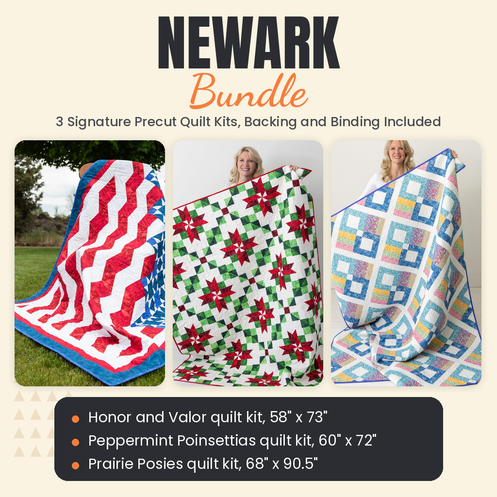 Newark Bundle - Honor and Valor, Peppermint Poinsettias and Prairie Posies quilts - photo 1 of 19 - The Fabric Hut