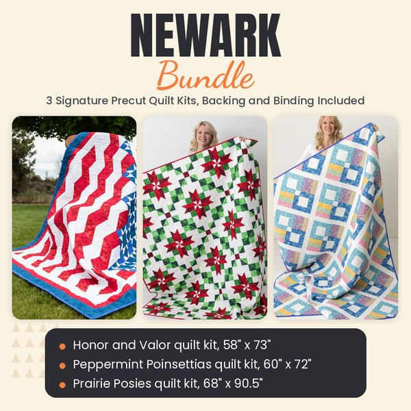 Newark Bundle - Honor and Valor, Peppermint Poinsettias and Prairie Posies quilts - photo 1 of 19 - The Fabric Hut