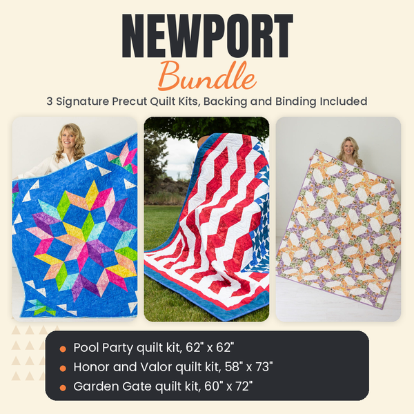 Newport Bundle - Pool Party, Honor and Valor and Garden Gate quilts - photo 1 of 19 - The Fabric Hut