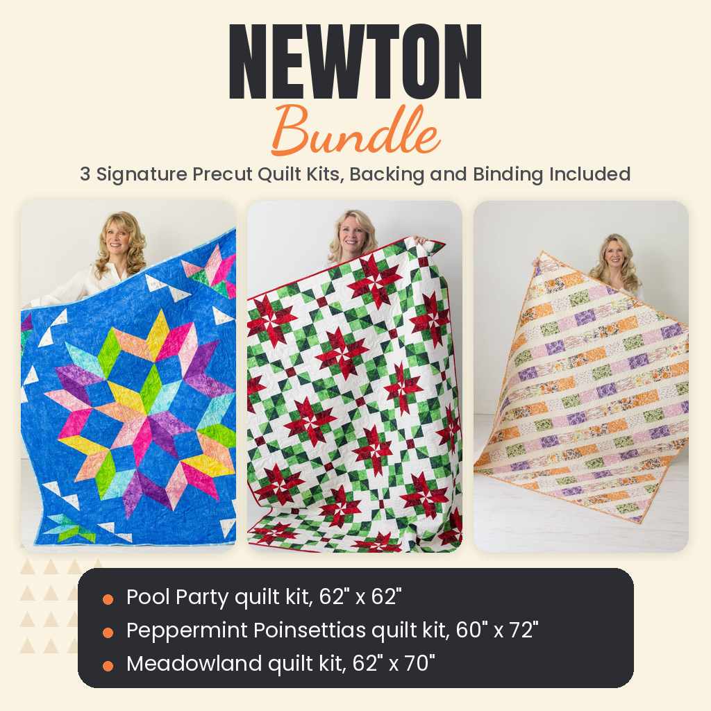 Newton Bundle - Pool Party, Peppermint Poinsettias and Meadowland quilts - photo 1 of 19 - The Fabric Hut