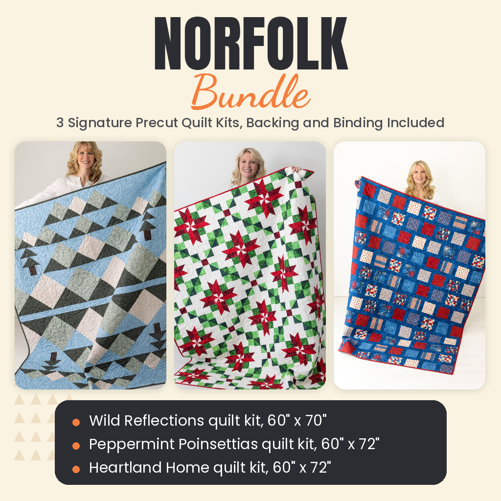 Norfolk Bundle - Wild Reflections, Peppermint Poinsettias and Heartland Home quilts - photo 1 of 18 - The Fabric Hut