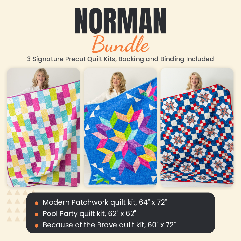 Norman Bundle - Modern Patchwork, Pool Party and Because of the Brave quilts - photo 1 of 19 - The Fabric Hut