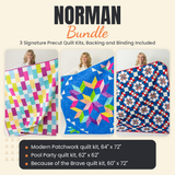 Norman Bundle - Modern Patchwork, Pool Party and Because of the Brave quilts - photo 1 of 19 - The Fabric Hut