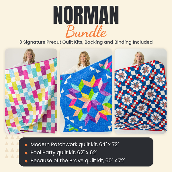 Norman Bundle - Modern Patchwork, Pool Party and Because of the Brave quilts - photo 1 of 19 - The Fabric Hut