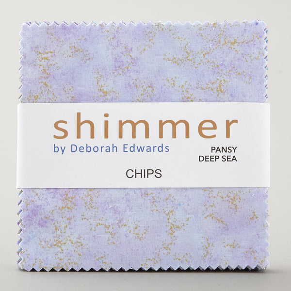 Charm Pack 42pcs - 5" Square Precuts - Pansy & Deep Sea - Shimmer Metallic by Northcott - photo 3 of 4 - The Fabric Hut
