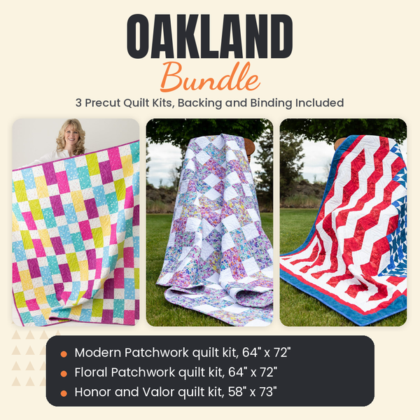 Oakland Bundle - Modern Patchwork, Floral Patchwork and Honor and Valor quilts - photo 1 of 19 - The Fabric Hut