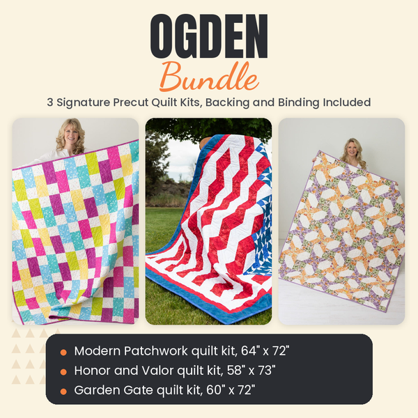 Ogden Bundle - Modern Patchwork, Honor and Valor and Garden Gate quilts - photo 1 of 19 - The Fabric Hut