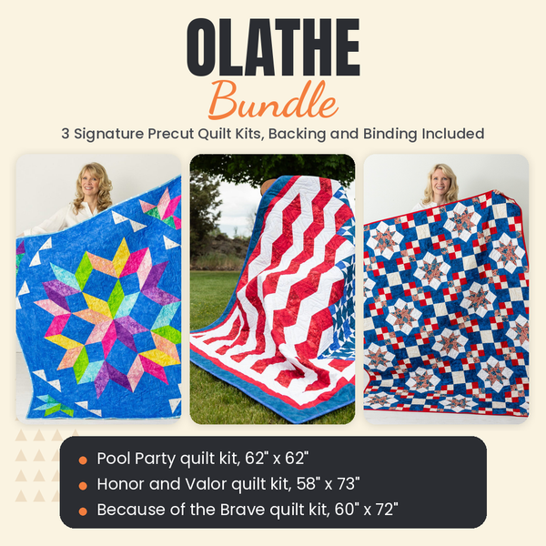 Olathe Bundle - Pool Party, Honor and Valor and Because of the Brave quilts - photo 1 of 19 - The Fabric Hut