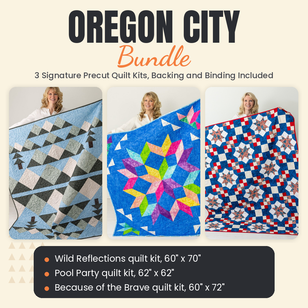 Oregon City Bundle - Wild Reflections, Pool Party and Because of the Brave quilts - photo 1 of 19 - The Fabric Hut