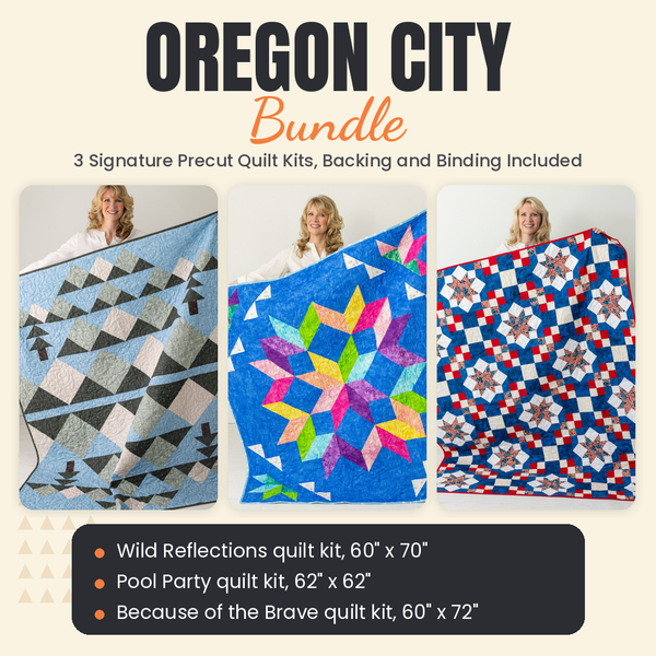 Oregon City Bundle - Wild Reflections, Pool Party and Because of the Brave quilts - photo 1 of 19 - The Fabric Hut