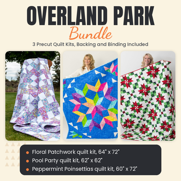 Overland Park Bundle - Floral Patchwork, Pool Party and Peppermint Poinsettias quilts - photo 1 of 19 - The Fabric Hut
