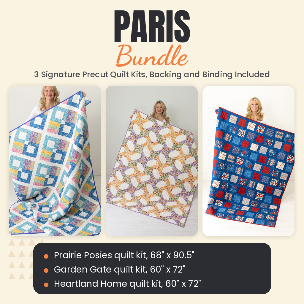 Paris Bundle - Prairie Posies, Garden Gate and Heartland Home quilts - photo 1 of 18 - The Fabric Hut