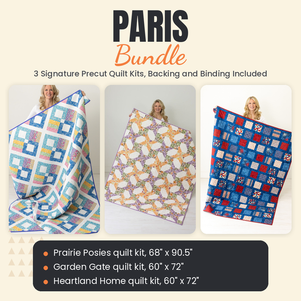 Paris Bundle - Prairie Posies, Garden Gate and Heartland Home quilts - photo 1 of 18 - The Fabric Hut