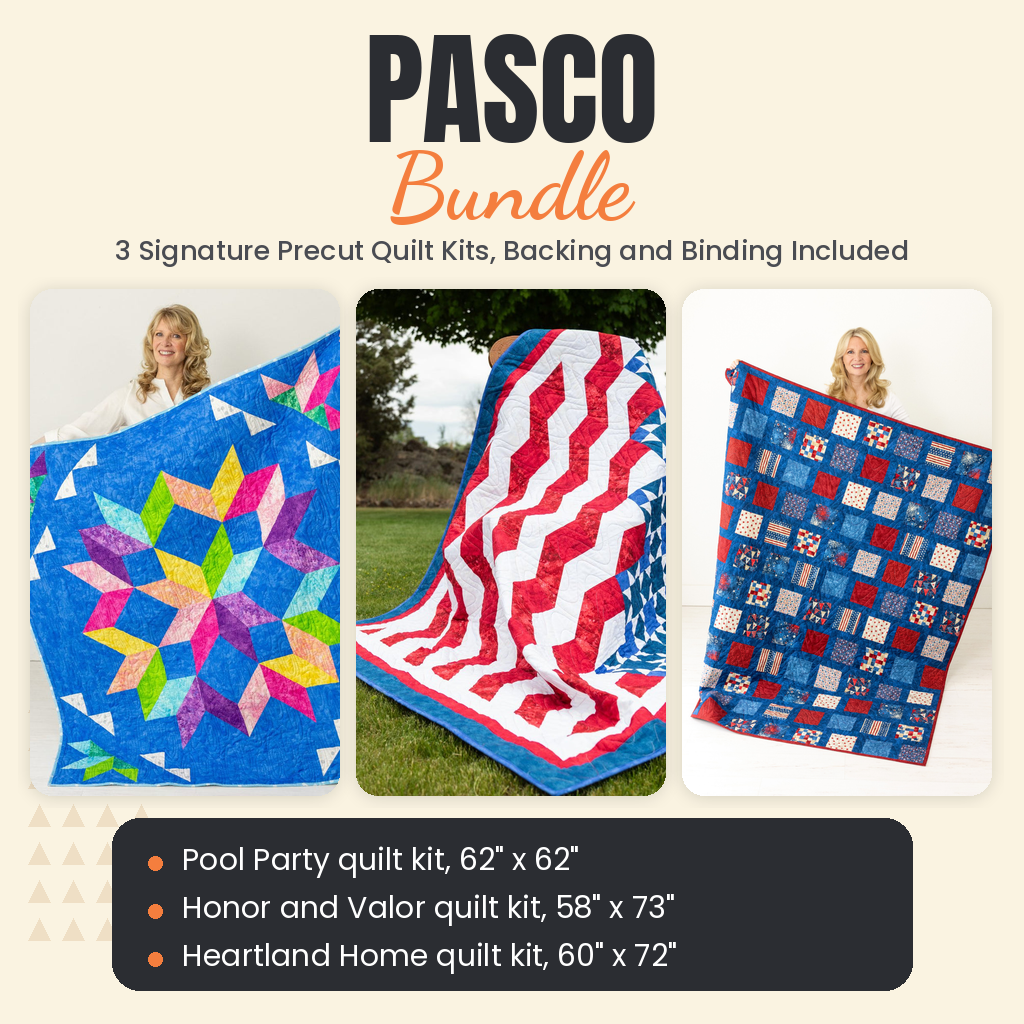 Pasco Bundle - Pool Party, Honor and Valor and Heartland Home quilts - photo 1 of 18 - The Fabric Hut