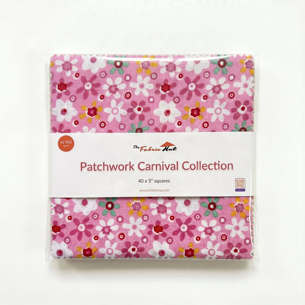 Patchwork Carnival pack of 40 precut 5 inch charm squares from The Fabric Hut