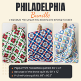 Philadelphia Bundle - Peppermint Poinsettias, Because of the Brave and Prairie Posies quilts - photo 1 of 19 - The Fabric Hut