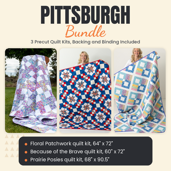 Pittsburgh Bundle - Floral Patchwork, Because of the Brave and Prairie Posies quilts - photo 1 of 19 - The Fabric Hut