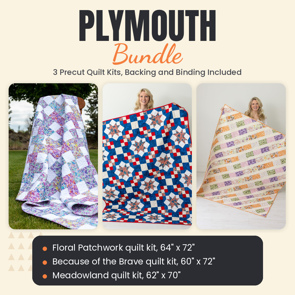 Plymouth Bundle - Floral Patchwork, Because of the Brave and Meadowland quilts - photo 1 of 19 - The Fabric Hut