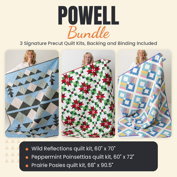 Powell Bundle - Wild Reflections, Peppermint Poinsettias and Prairie Posies quilts - photo 1 of 19 - The Fabric Hut