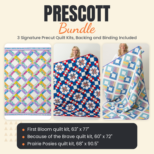 Prescott Bundle - First Bloom, Because of the Brave and Prairie Posies quilts - photo 1 of 19 - The Fabric Hut