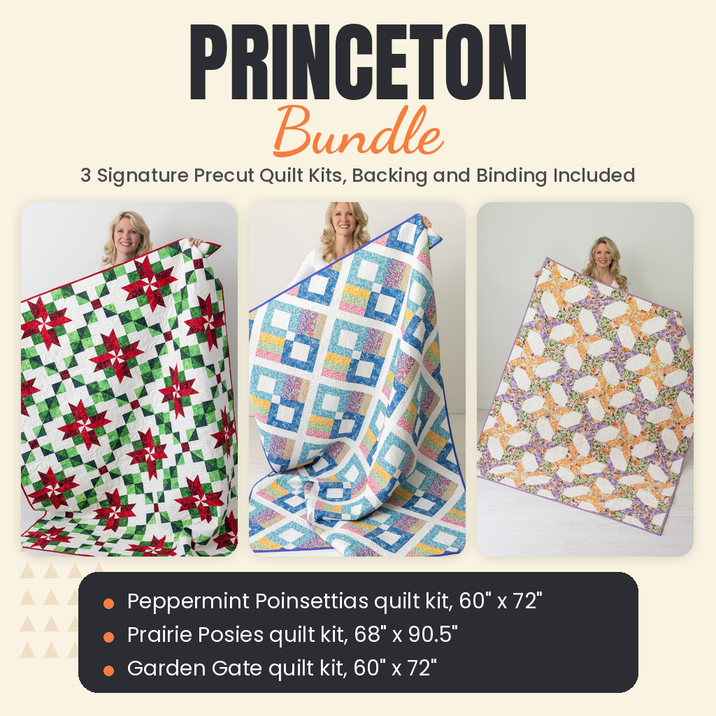 Princeton Bundle - Peppermint Poinsettias, Prairie Posies and Garden Gate quilts - photo 1 of 19 - The Fabric Hut