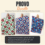 Provo Bundle - Peppermint Poinsettias, Because of the Brave and Heartland Home quilts - photo 1 of 18 - The Fabric Hut