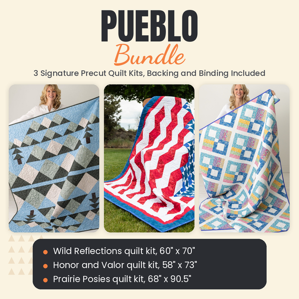 Pueblo Bundle - Wild Reflections, Honor and Valor and Prairie Posies quilts - photo 1 of 19 - The Fabric Hut