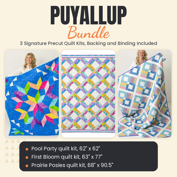 Puyallup Bundle - Pool Party, First Bloom and Prairie Posies quilts - photo 1 of 19 - The Fabric Hut
