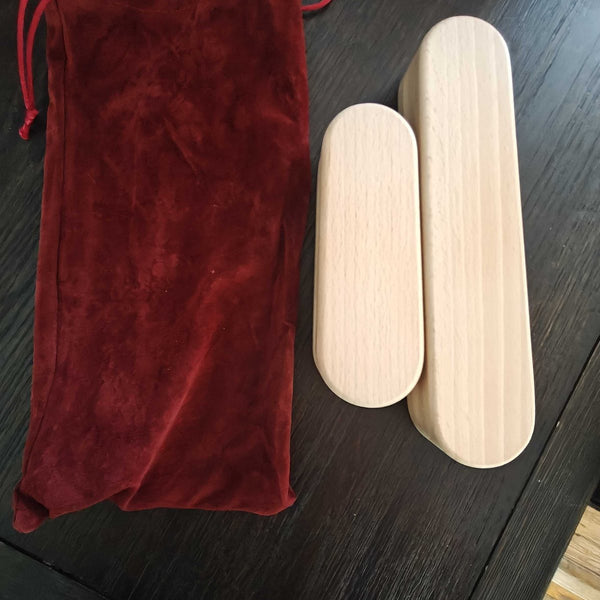 Quilter's Clapper Set 6 inch and 9 inch with velvet pouch