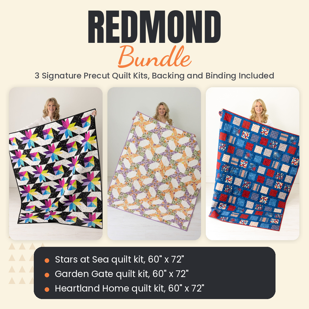 Redmond Bundle - Stars at Sea, Garden Gate and Heartland Home quilts - photo 1 of 18 - The Fabric Hut