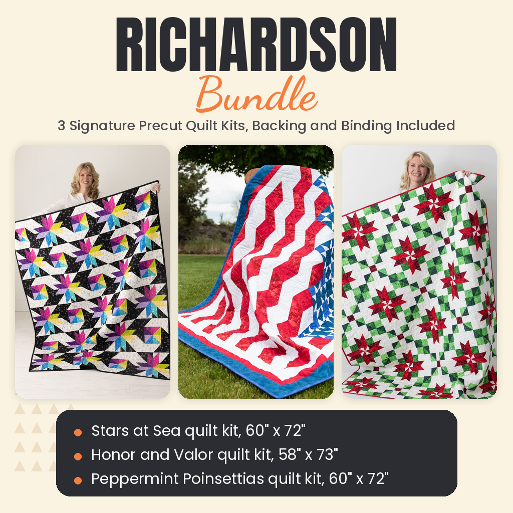 Richardson Bundle - Stars at Sea, Honor and Valor and Peppermint Poinsettias quilts - photo 1 of 19 - The Fabric Hut