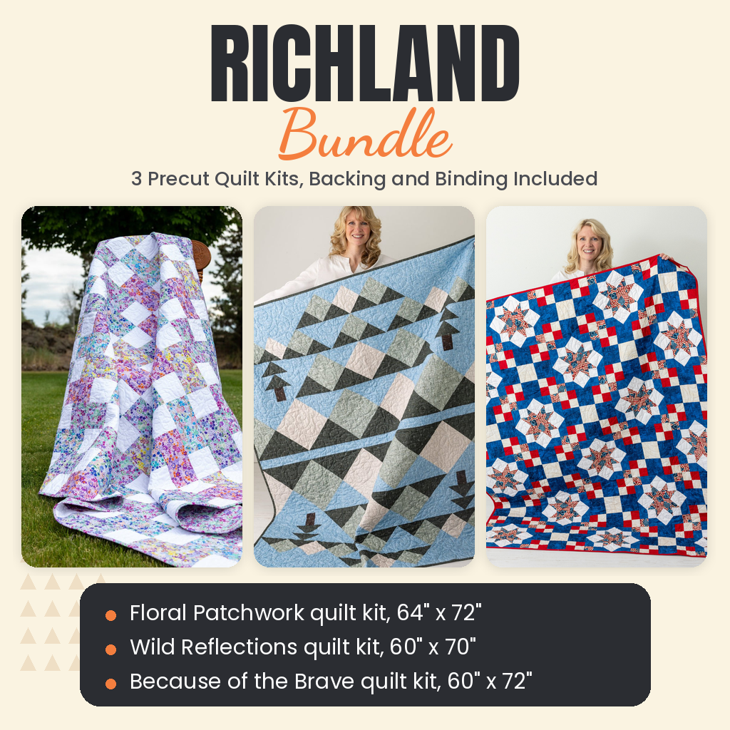 Richland Bundle - Floral Patchwork, Wild Reflections and Because of the Brave quilts - photo 1 of 19 - The Fabric Hut