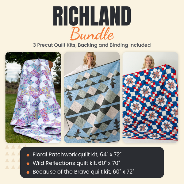 Richland Bundle - Floral Patchwork, Wild Reflections and Because of the Brave quilts - photo 1 of 19 - The Fabric Hut