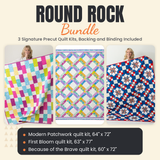 Round Rock Bundle - Modern Patchwork, First Bloom and Because of the Brave quilts - photo 1 of 19 - The Fabric Hut