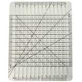10 inch by 8 inch slotted quilting ruler, clear acrylic with measured slots for cutting 2.5 inch strips - The Fabric Hut