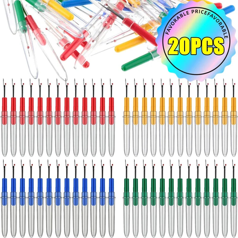 Seam Rippers, 20 Pack + Self-Threading Needles 30pcs with Wooden Case Bundle - 20 Pack Seam Rippers – Essential Sewing Tools for Opening and Removing Seams & Hems - photo 2 of 3 - The Fabric Hut