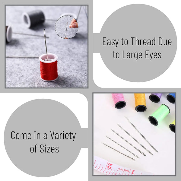 Big Eye Hand Sewing Needles, 55-Piece Set - 2 Units - Big Eye Hand Sewing Needles, 55 Piece Set - photo 3 of 3 - The Fabric Hut