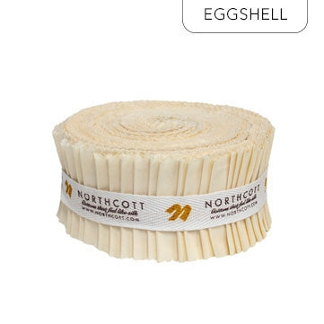 Colorworks 2.5" Strip Roll in Eggshell Natural  by Northcott