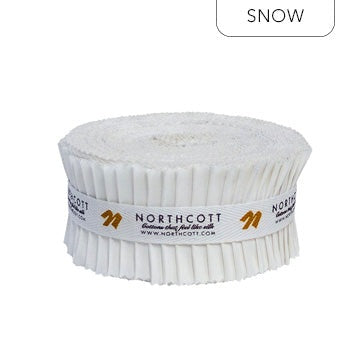 Colorworks 2.5" Strip Roll in SuperWhite by Northcott - The Fabric Hut